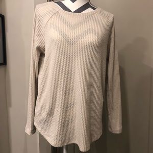 American Eagle Soft & Sexy Plush Cream Sweater